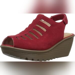 Skechers Pretty Red Wedge Sandals (Nwot)